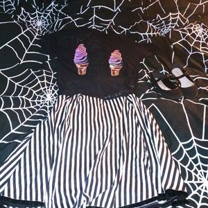 Fashion Nova Tops - Kawaii Goth Sheer Black Ice Cream Blouse Fashion Nova Tops - Kawaii Goth Sheer Black Ice Cream Blouse